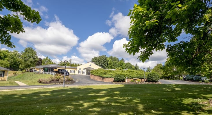 Exterior view of Capitol Ridge at Providence under a blue sky.