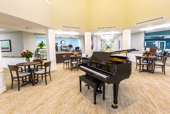 Grand piano in the lobby of StoryPoint Prospect