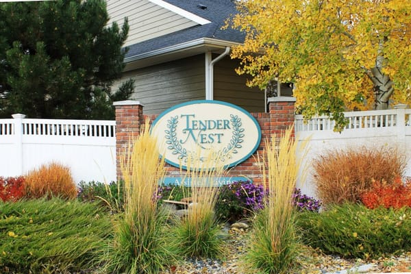 TenderNest facility logo at the entrance