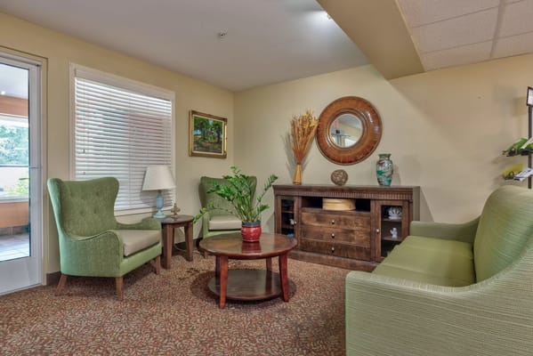 Cozy common area with seating and decor