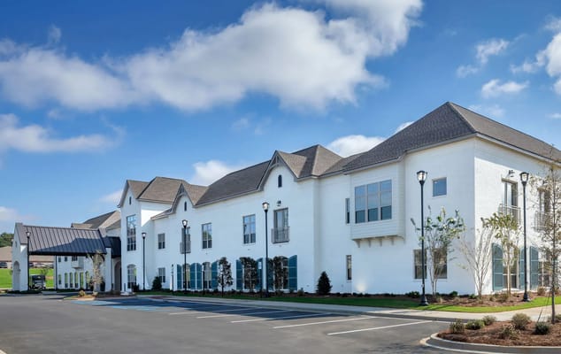 Exterior view of a senior living facility