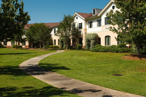Pathway leading to an assisted living facility building