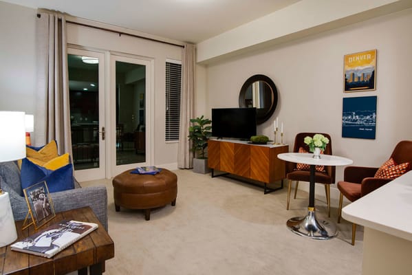 Cozy common area with modern furnishings