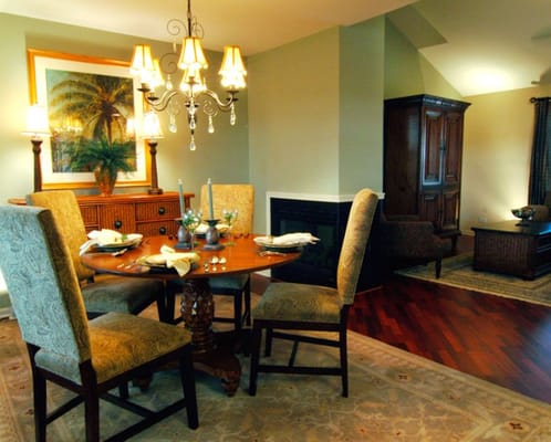 Cozy dining area with elegant decor