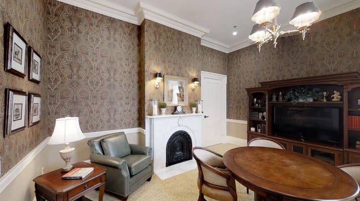 Cozy interior sitting area with elegant decor