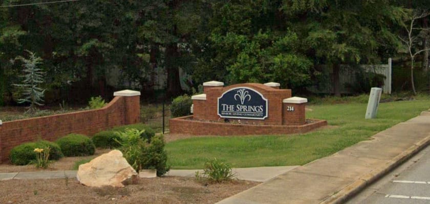 Sign for The Springs assisted living community