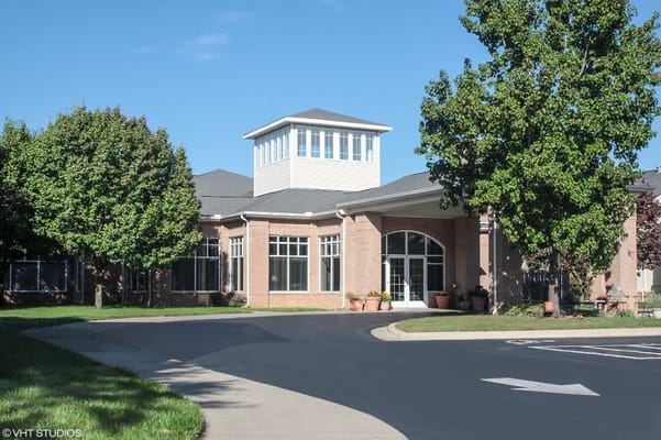 Exterior view of The Waterford at Ironbridge surrounded by greenery