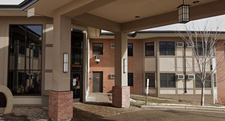 Main entrance of Valley View Heights senior living facility
