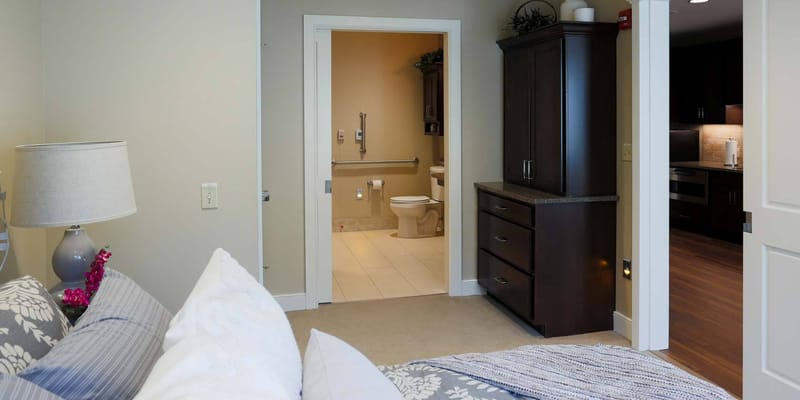 Private resident room with modern furnishings