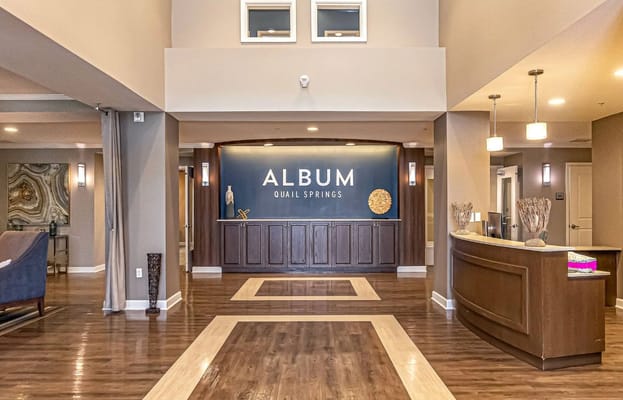Interior lobby of Album Quail Springs facility