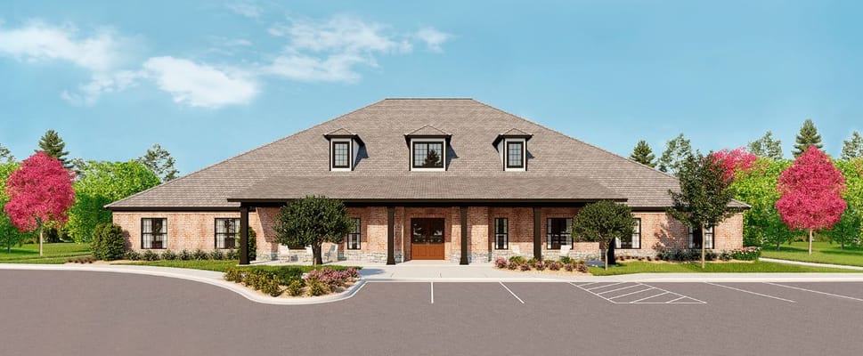 Exterior view of Wellington Woods Memory Care building