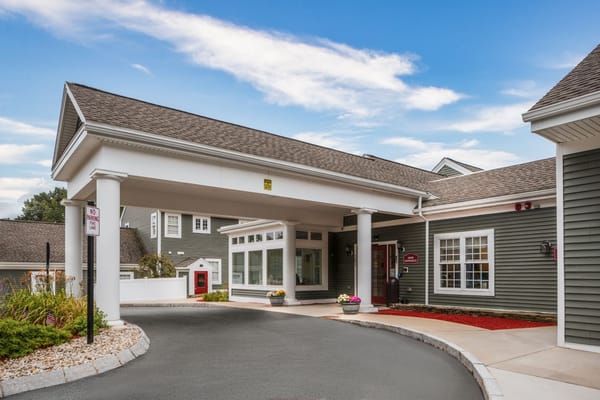 Main entrance of Johnson Creek Village senior living facility