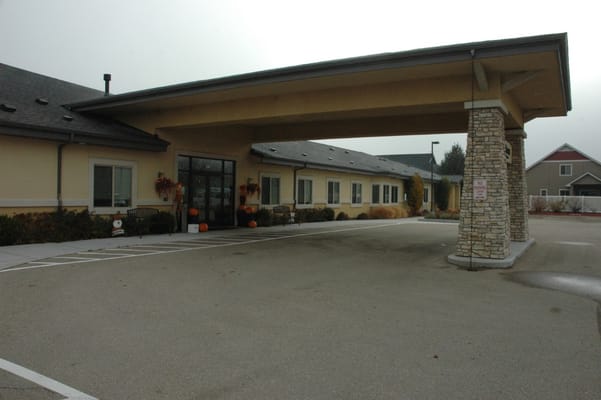 Exterior view of Cornerstone Senior Living entrance