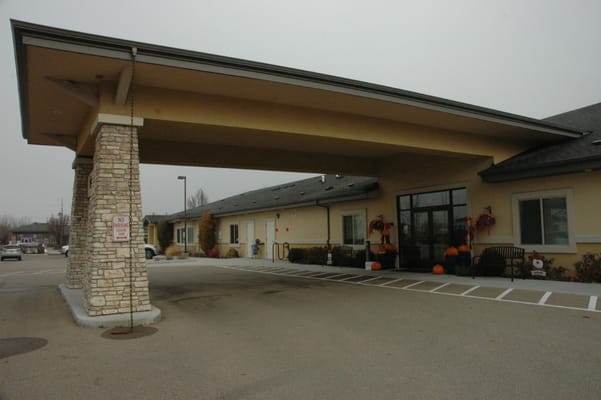 Entrance view of Cornerstone Senior Living facility