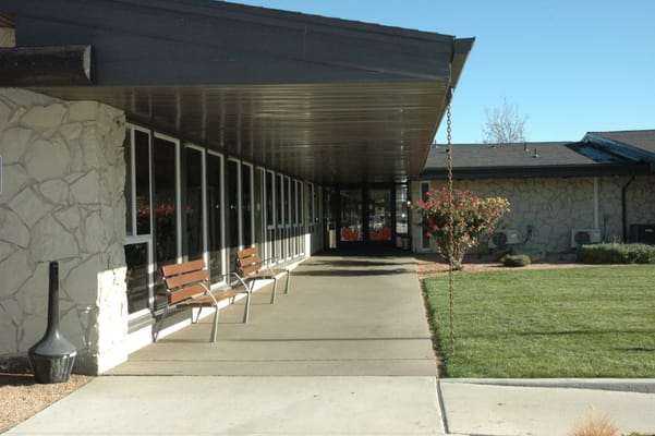 Exterior view of the nursing facility's entrance
