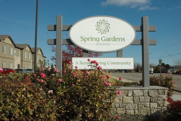 Signage for Spring Gardens Meridian nursing home