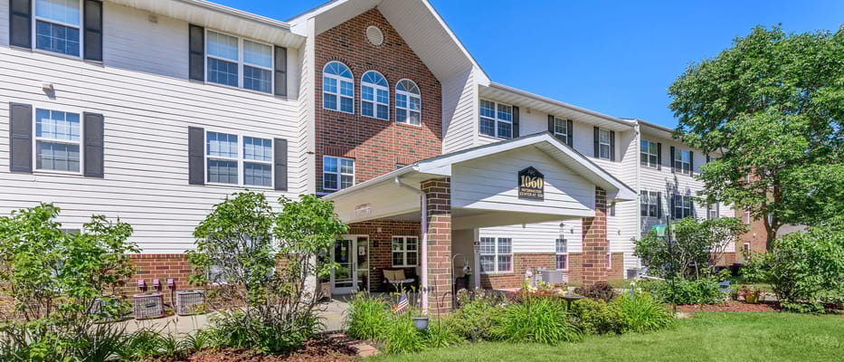 Exterior view of Regency Heights Senior Apartments