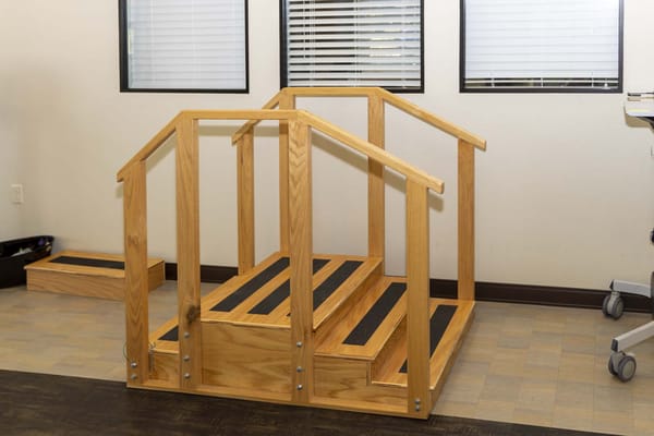 Indoor therapy stairs for rehabilitation exercises