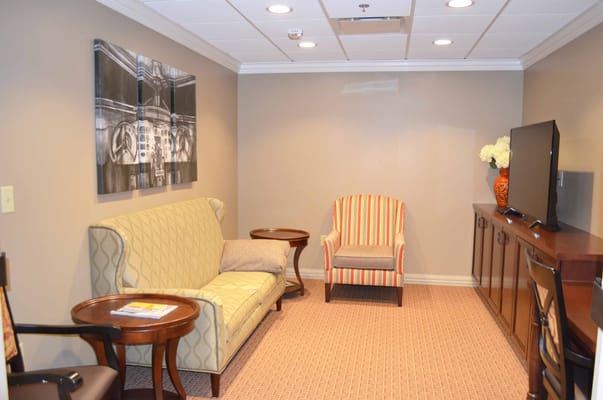 Cozy interior lounge area with seating