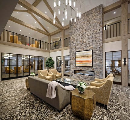 Interior lounge area with modern furnishings