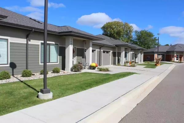View of the building exterior and landscaping