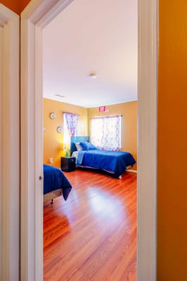 Cozy interior view of a resident's room