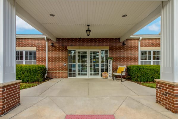 Entrance of Connect55+ La Vista with welcome sign.