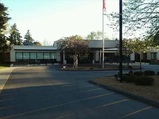 Exterior view of Medilodge facility entrance