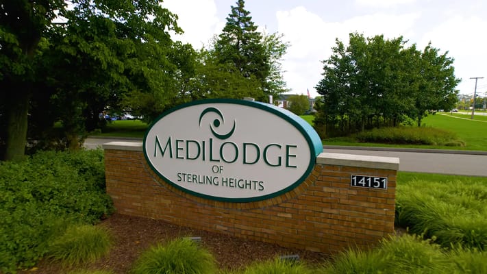 Exterior sign for Medilodge of Sterling Heights