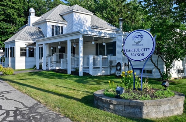 Exterior view of Capitol City Manor with front porch