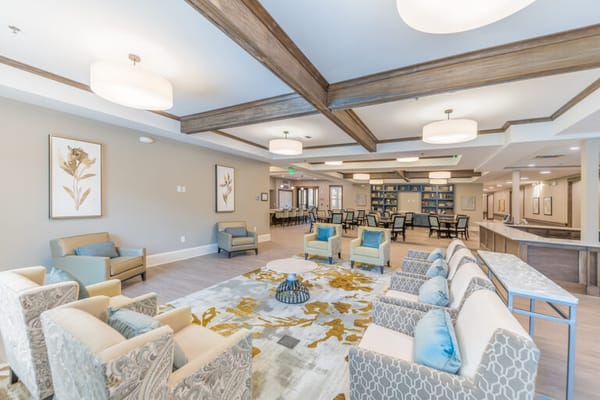 Common area with seating and natural light