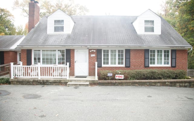Exterior view of a senior living facility building