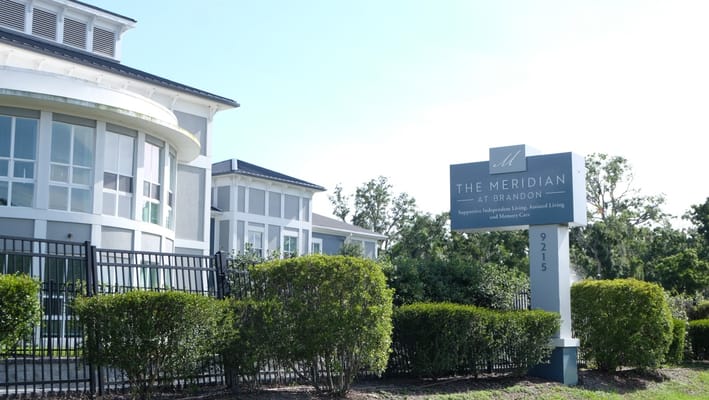 Exterior view of The Meridian at Brandon facility