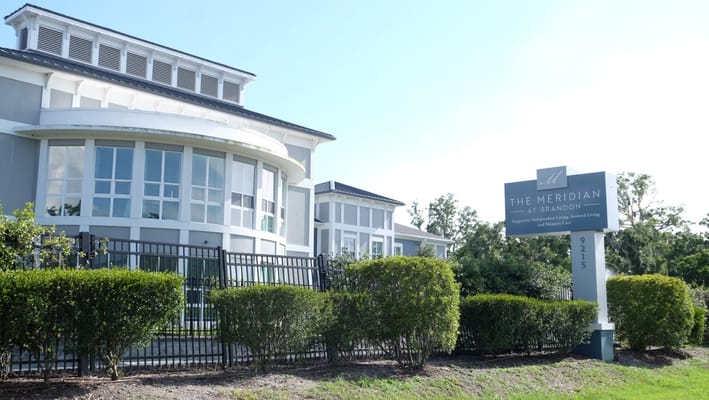 Exterior view of The Meridian at Brandon facility