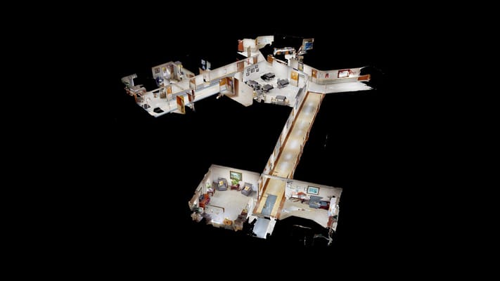 3D floor plan of a senior living facility