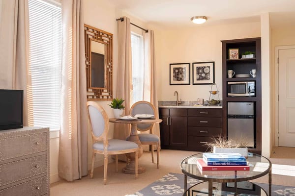 Cozy interior of a resident's living area