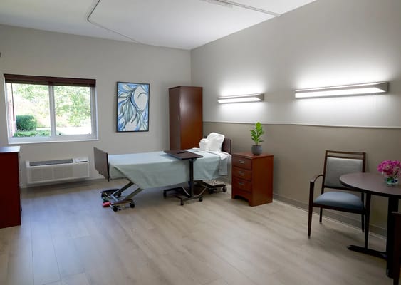 Clean, bright resident room with a view