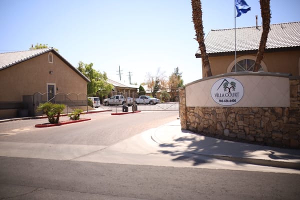 Entrance of Villa Court Assisted Living facility