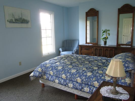 A private bedroom in a senior living facility