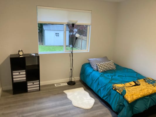 Interior view of a private resident room
