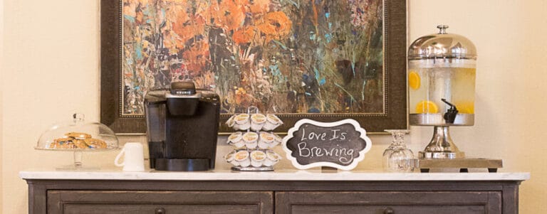 Coffee and refreshments in a welcoming common area