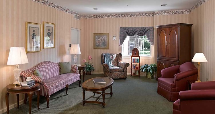 Cozy seating area in a senior living facility