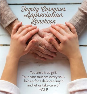 Hands of caregivers and loved ones clasped together