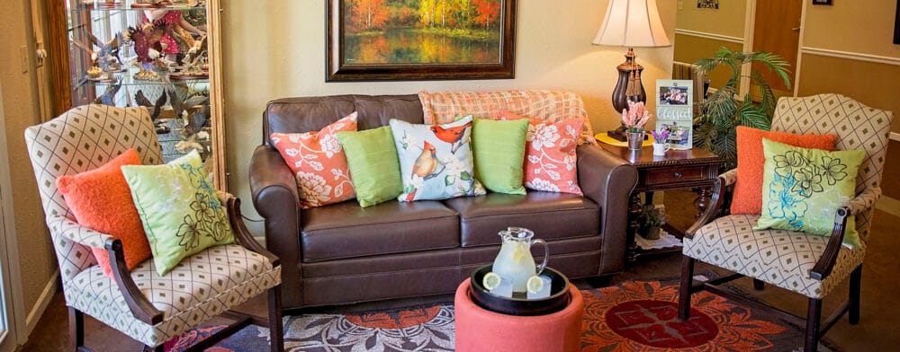Cozy common area with comfortable seating and decor