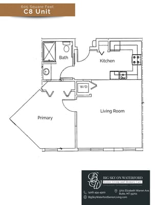 Architectural floor plan of a C8 unit