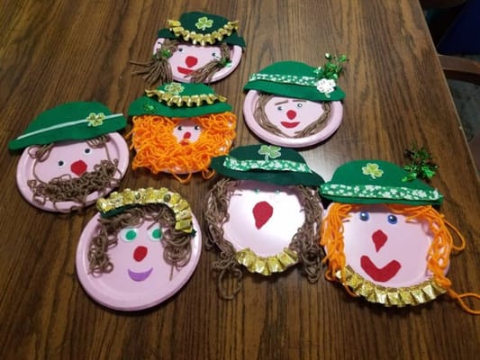 Colorful paper plate arts and crafts faces