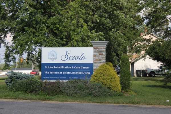 Sign for The Villas of Scioto assisted living facility