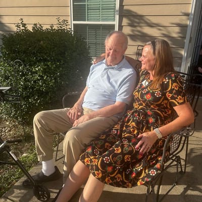 Residents enjoying time outdoors on a sunny day