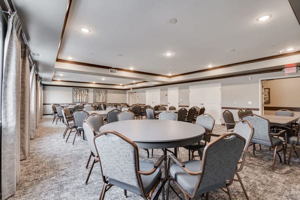 Interior view of a large dining or activity room