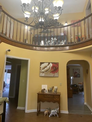 Interior view of a welcoming lobby with decor
